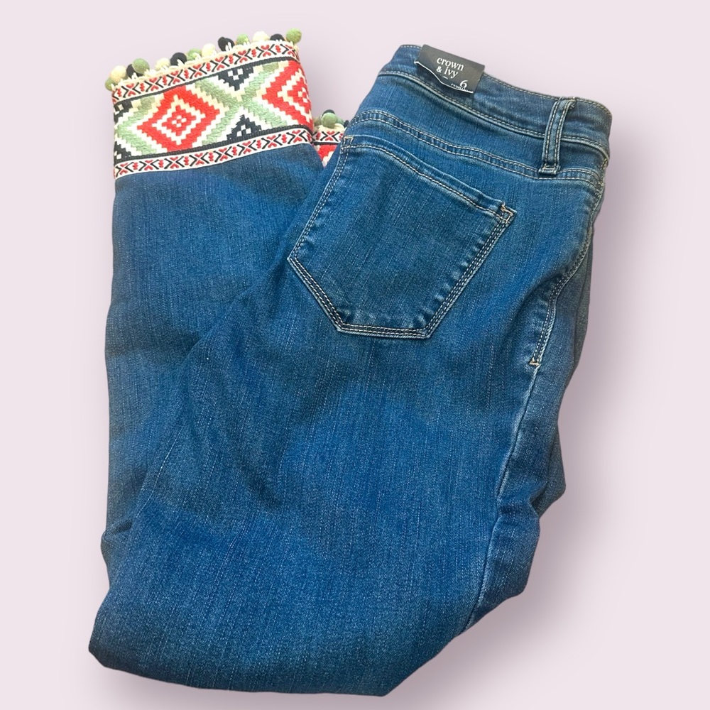 👖 Crown & Ivy Women’s Cropped Jeans Size 6 👖NEW WITH TAGS